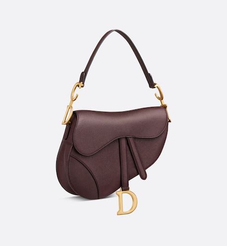 crosta di pelle dior|Borsa a tracolla Saddle Pelle di vitello granulata nera .